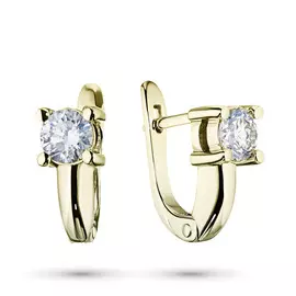 Серьги из желтого золота с бриллиантами э0301сг01100300
