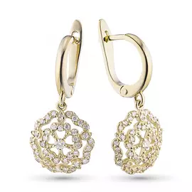 Серьги из желтого золота с бриллиантами эк03с071803