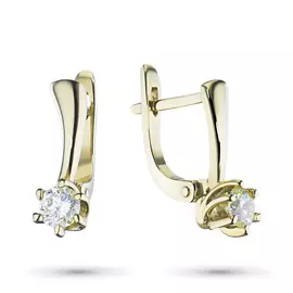 Серьги из желтого золота с бриллиантами э0301сг01130900