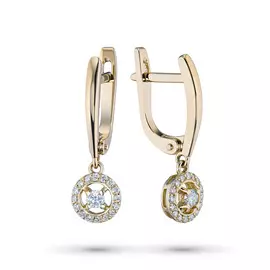 Серьги из желтого золота с бриллиантами э0301сг01161700