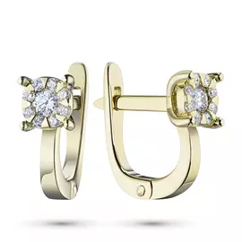 Серьги из желтого золота с бриллиантами э0301сг01182100