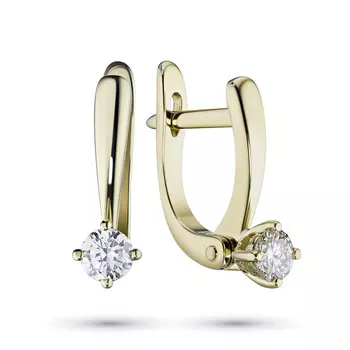 Серьги из желтого золота с бриллиантами э0301сг02163900
