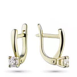 Серьги из желтого золота с бриллиантами э0301сг02164000