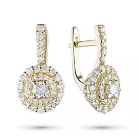 Серьги из желтого золота с бриллиантами э0301сг02185000