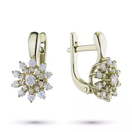 Серьги из желтого золота с бриллиантами э0301сг02194600