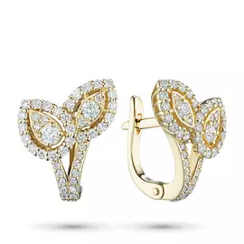 Серьги из желтого золота с бриллиантами э0301сг02210964