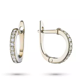 Серьги из желтого золота с бриллиантами э0301сг03080400