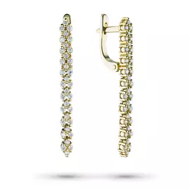 Серьги из желтого золота с бриллиантами э0301сг03186600