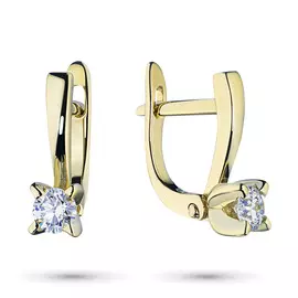 Серьги из желтого золота с бриллиантами э0301сг04160800