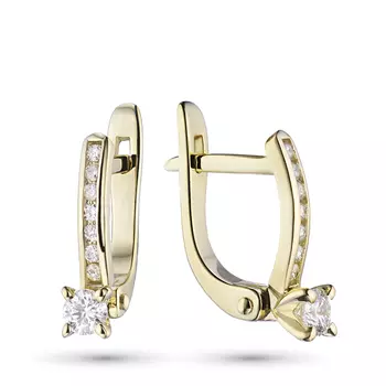 Серьги из желтого золота с бриллиантами э0301сг04171400