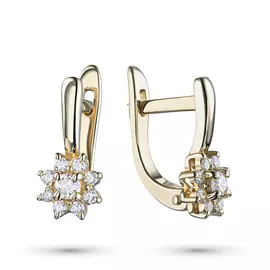 Серьги из желтого золота с бриллиантами э0301сг04190400