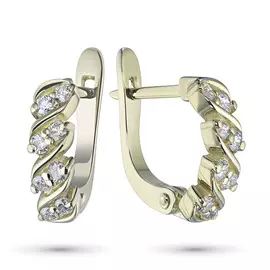 Серьги из желтого золота с бриллиантами э0301сг04200771