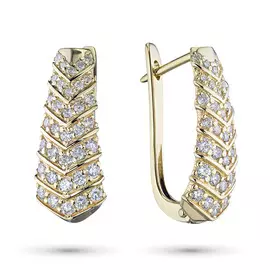 Серьги из желтого золота с бриллиантами э0301сг04202781