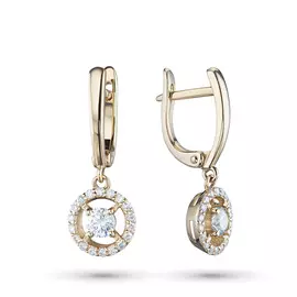 Серьги из желтого золота с бриллиантами э0301сг04210018