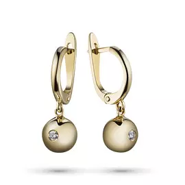 Серьги из желтого золота с бриллиантами э0301сг05153800