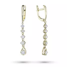 Серьги из желтого золота с бриллиантами э0301сг05165800