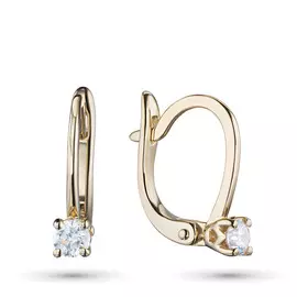 Серьги из желтого золота с бриллиантами э0301сг05210201