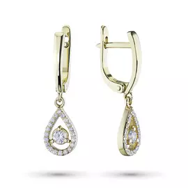 Серьги из желтого золота с бриллиантами э0301сг06162800
