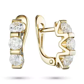 Серьги из желтого золота с бриллиантами э0301сг07131800