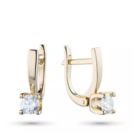 Серьги из желтого золота с бриллиантами э0301сг07210866