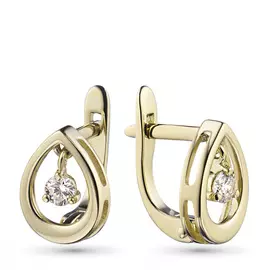 Серьги из желтого золота с бриллиантами э0301сг08173400