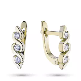 Серьги из желтого золота с бриллиантами э0301сг08177700