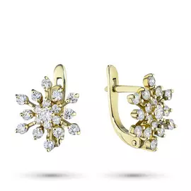 Серьги из желтого золота с бриллиантами э0301сг09151700