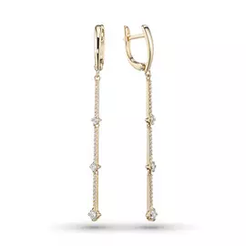 Серьги из желтого золота с бриллиантами э0301сг09196520