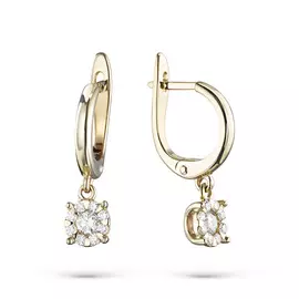 Серьги из желтого золота с бриллиантами э0301сг10153800