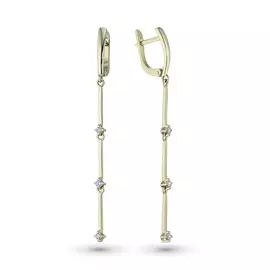 Серьги из желтого золота с бриллиантами э0301сг10155600