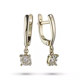 Серьги из желтого золота с бриллиантами э0301сг10173400