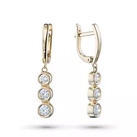 Серьги из желтого золота с бриллиантами э0301сг10200001