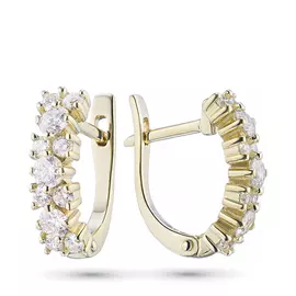 Серьги из желтого золота с бриллиантами э0301сг12141900