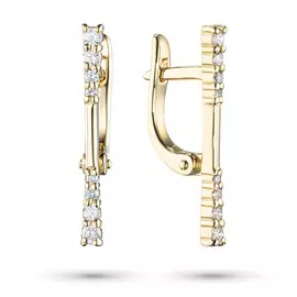 Серьги из желтого золота с бриллиантами э0301сг12200018