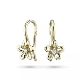 Серьги из желтого золота с бриллиантом э0301сг04201841