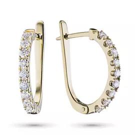 Серьги из желтого золота с бриллиантами э0301сг04201467