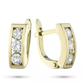 Серьги из желтого золота с бриллиантами э0301сг01120300