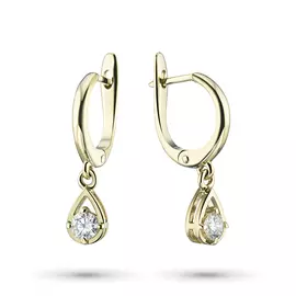 Серьги из желтого золота с бриллиантами э0301сг01132700