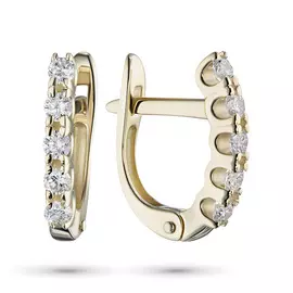 Серьги из желтого золота с бриллиантами э0301сг02210103