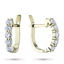 Серьги из желтого золота с бриллиантом э0301сг03142100
