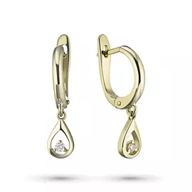 Серьги из желтого золота с бриллиантом э0301сг03152300