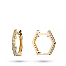 Серьги из желтого золота с бриллиантами э0301сг03210513