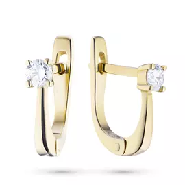 Серьги из желтого золота с бриллиантом э0301сг04202646