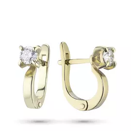 Серьги из желтого золота с бриллиантом э0301сг04202681