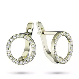 Серьги из желтого золота с бриллиантом э0301сг04202732