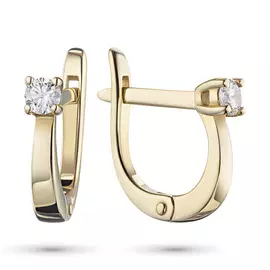 Серьги из желтого золота с бриллиантом э0301сг04203163