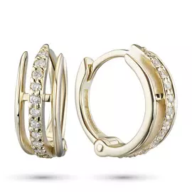Серьги из желтого золота с бриллиантами э0301сг04210524