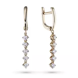 Серьги из желтого золота с бриллиантами э0301сг05150500