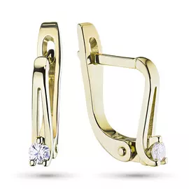 Серьги из желтого золота с бриллиантами э0301сг05156800