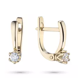 Серьги из желтого золота с бриллиантом э0301сг05171200